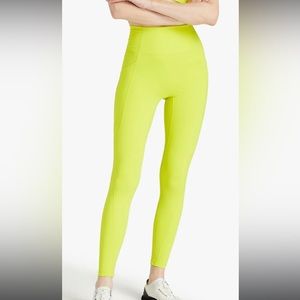 Le Ore lime green/yellow leggings, never worn, size xs